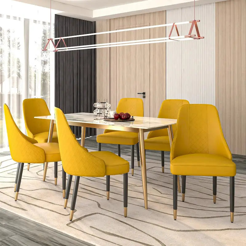 Silla de comedor – Asiento de tela/piel, patas de roble, varios colores, asiento individual