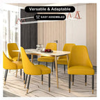 Silla de comedor – Asiento de tela/piel, patas de roble, varios colores, asiento individual