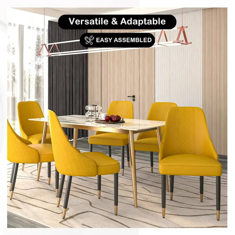 Silla de comedor – Asiento de tela/piel, patas de roble, varios colores, asiento individual