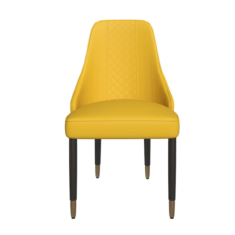 Silla de comedor – Asiento de tela/piel, patas de roble, varios colores, asiento individual