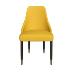 Silla de comedor – Asiento de tela/piel, patas de roble, varios colores, asiento individual