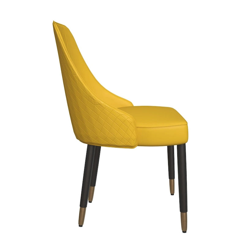 Silla de comedor – Asiento de tela/piel, patas de roble, varios colores, asiento individual