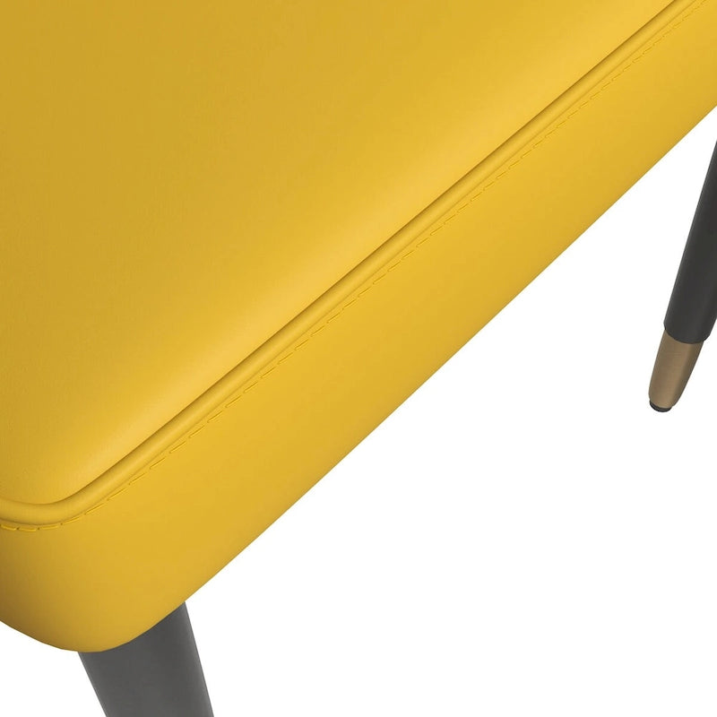 Silla de comedor – Asiento de tela/piel, patas de roble, varios colores, asiento individual