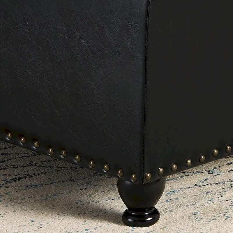 Puf otomano cuadrado de almacenamiento beige / gris oscuro / marrón / negro, con botones, reposapiés para 2 personas y mesa de centro