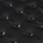 Puf otomano cuadrado de almacenamiento beige / gris oscuro / marrón / negro, con botones, reposapiés para 2 personas y mesa de centro
