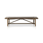 Mesa de centro de madera color marrón siena para 1 a 4 personas