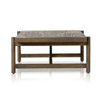 Mesa de centro de madera color marrón siena para 1 a 4 personas
