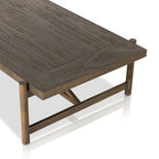 Mesa de centro de madera color marrón siena para 1 a 4 personas