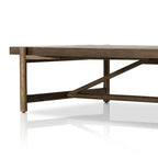 Mesa de centro de madera color marrón siena para 1 a 4 personas