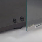 Vitrina de cristal de 2 puertas, 2 estantes, para 1 persona, blanca/negra