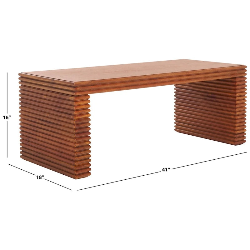Mesa de centro natural y dorada, 1 pieza