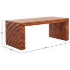 Mesa de centro natural y dorada, 1 pieza