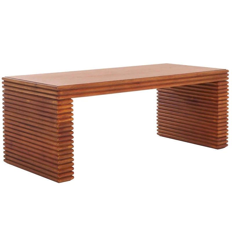 Mesa de centro natural y dorada, 1 pieza