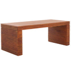 Mesa de centro natural y dorada, 1 pieza